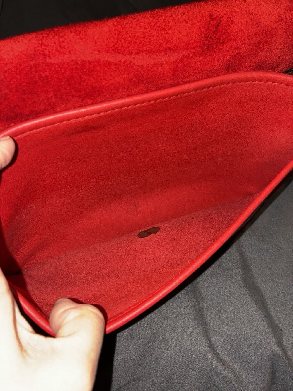 Vintage 1980s Coach Bag Convertible Clutch 9635 Red Made In NYC - Picture 15 of 16